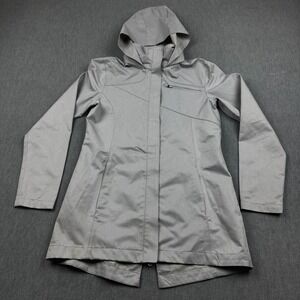 Mondetta Women Jacket‎ Small Gray Windbreaker Hooded Full Zip Rain Coat Outdoor